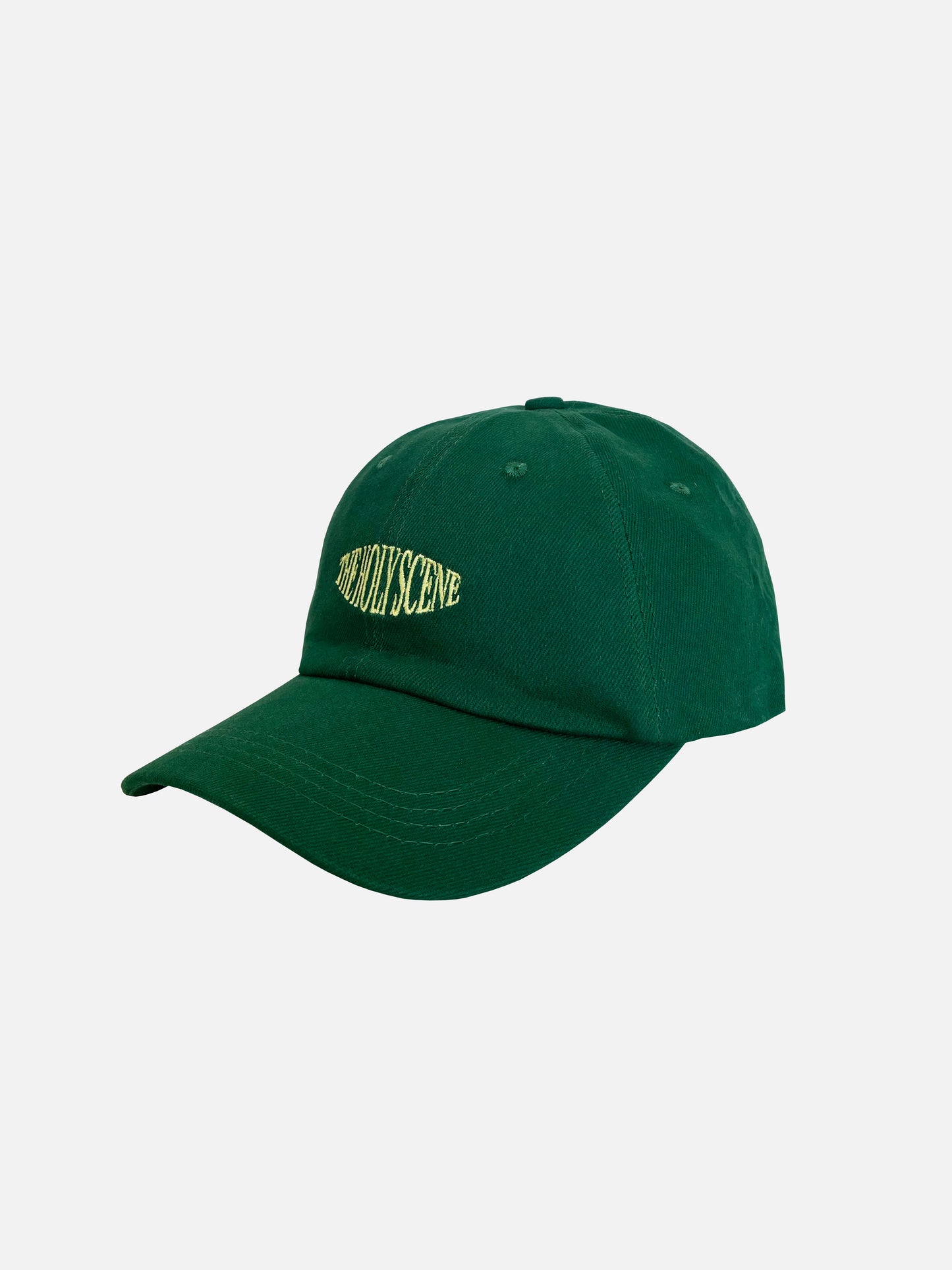 Green signature embroidery hat