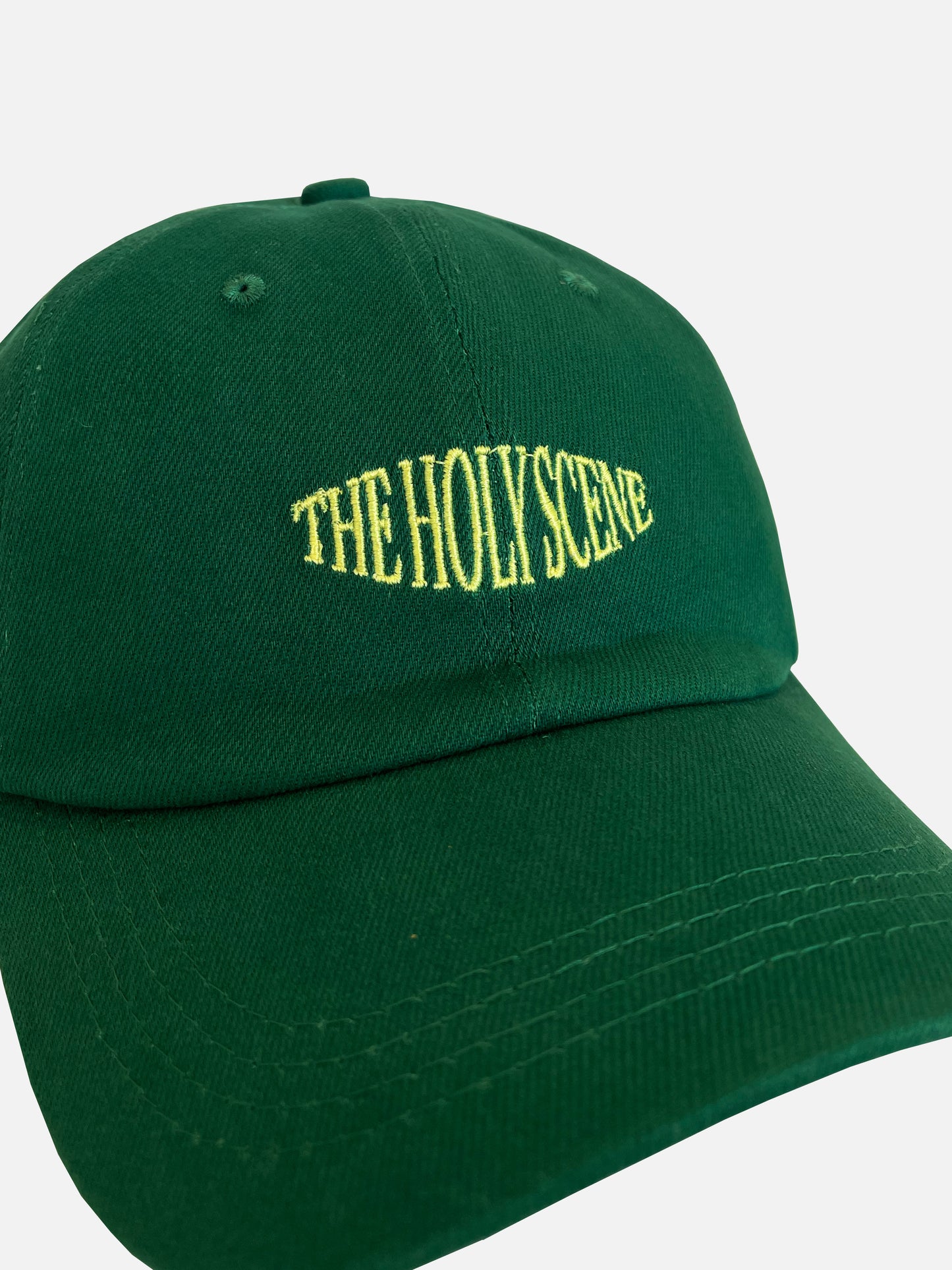 Green signature embroidery hat